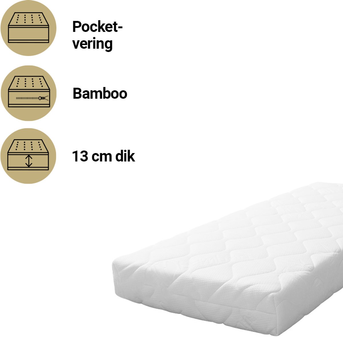 Best Sleep Matras Peuterbed - 70x140 - Comfort Spring