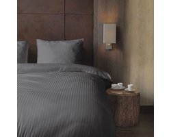 Beau Maison - Hotellinnen Grijs Katoen Satijn - 260x200/220cm + 2 kussenslopen