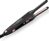 Bol.com 2 in 1 Mini Stijltang - Voor Kort Haar - Glad en Krullend - Instelbare Temperatuur 50 ℃ - 230 ℃ - Titanium - Kleine Reiz... aanbieding