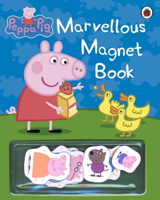 Peppa Pig Marvellous Magnet Book met Peppa en eendjes. Inclusief magneten van Peppa en vrienden.