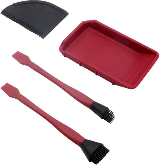 Chiloskit 2 Stks Siliconen Lijm Borstel Applicator Lijm Spreaders Polypropyleen Plastic Houtbewerking Siliconen Borstel Smear Sticks Handgemaakte DIY Lederen Craft Tool