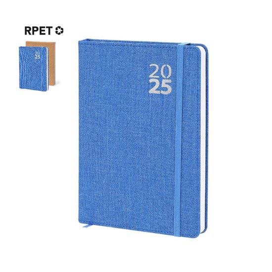 Foto: Duurzame agenda 2025 planner schoolagenda rpet a5 formaat blauw