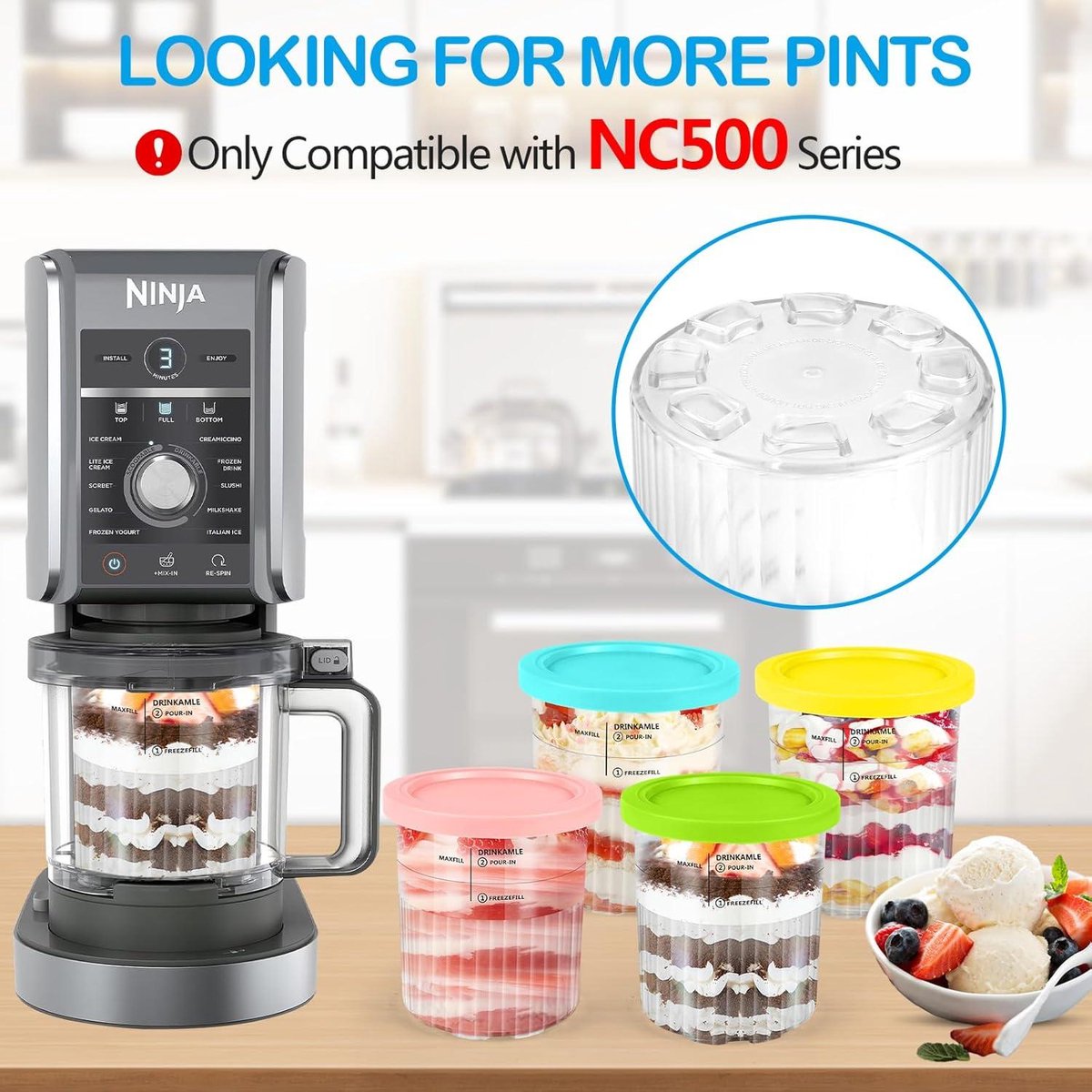 Alquila Ninja Creami Deluxe NC501EU Ice Cream Maker desde 14,90 € al mes