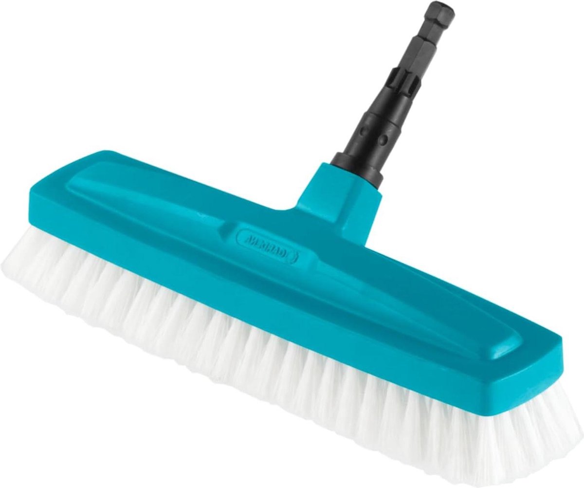 Goedkoopste Optimaal gereedschap voor schoonmaakwerk binnenshuis - elastische polypropyleen borstels - geen schade aan meubels - Zwart - werkbreedte 30 cm schrobber met steel