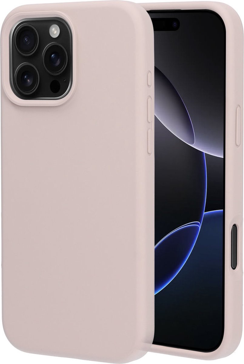 Mobiparts hoesje geschikt voor de Apple iPhone 16 Pro Max - Siliconen - Beige Roze