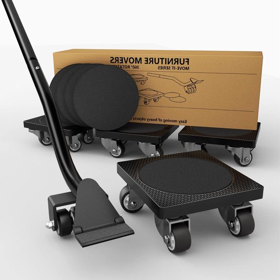 Moving Dolly 2 Pack, 550lbs Wood Dolly Voor Het Verplaatsen Van Meubelverhuizers