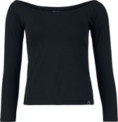 Black Premium by EMP zwart shirt met lange mouwen en boothals - Dames - S