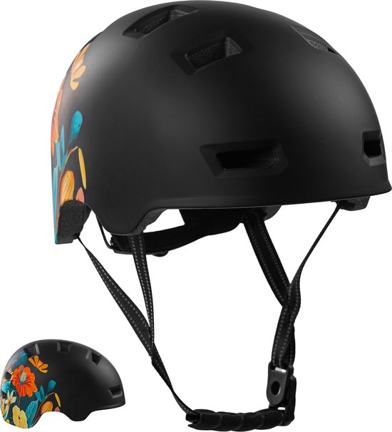 Cneng Skater- en fietshelm, voor volwassenen, helm voor fiets, skateboard, step en BMX, voor dames heren
