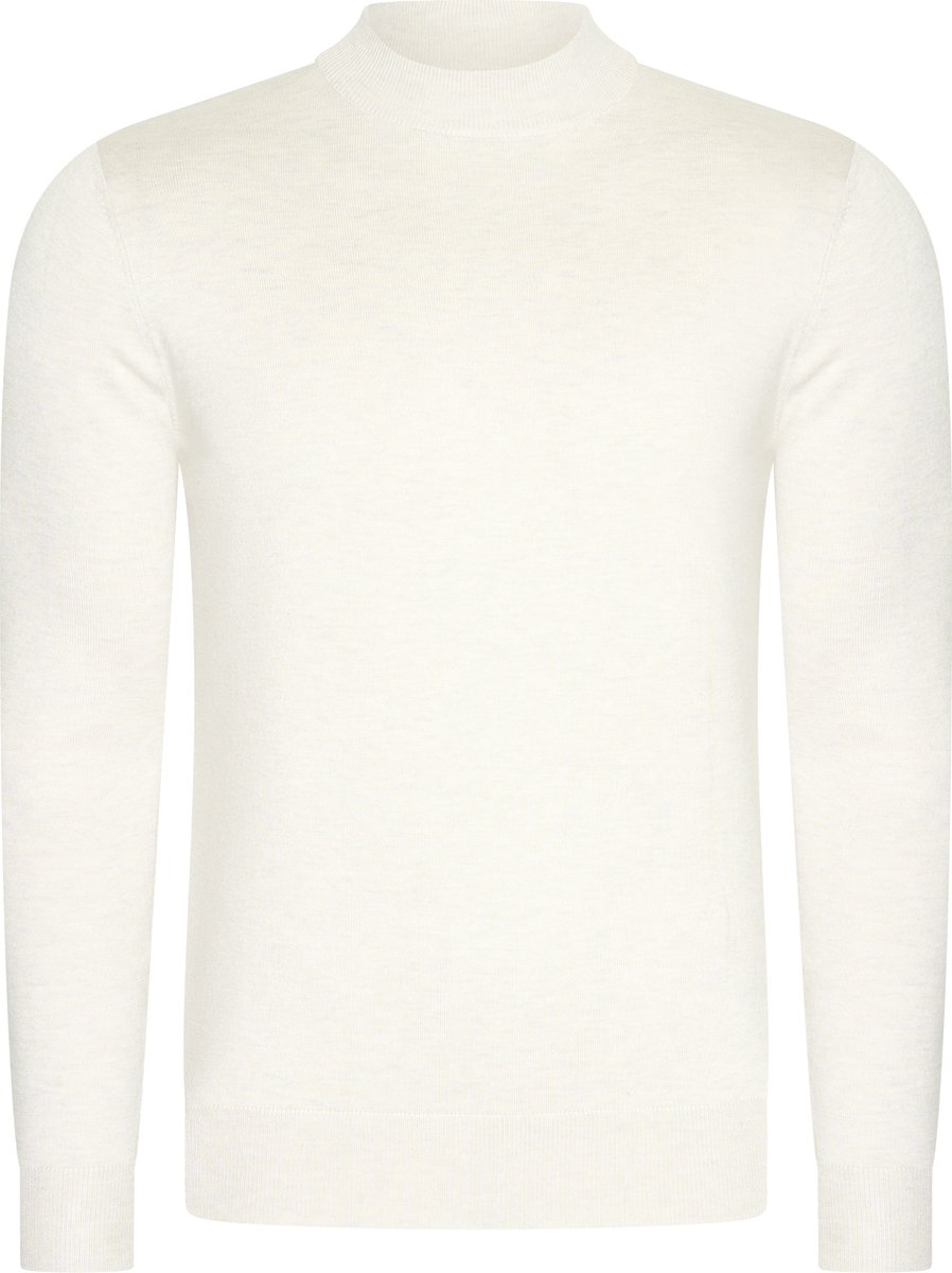 Mario Russo Turtle Neck - Trui Heren - Sweater Heren - Coltrui Heren - L - Ecru