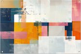 Vlakken tuinposter - Abstracte kunst posters - Tuinposters Moderne kunst - Wanddecoratie tuin - Tuinaccesoires voor aan de muur - Tuindecoratie tuinposter 150x100 cm