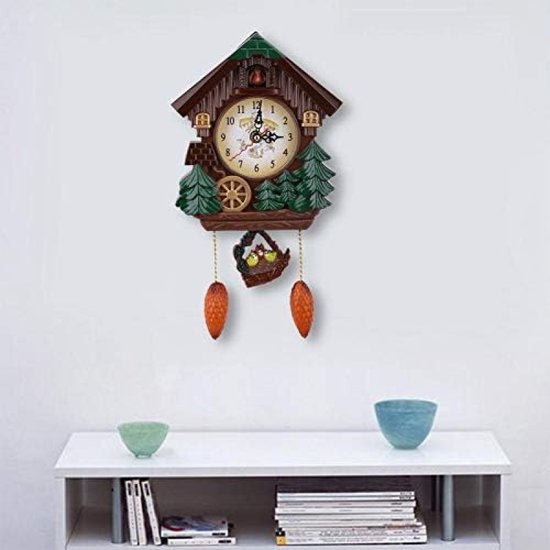 Vintage koekoeksklok boomhut wandklok met dieren voor thuiskantoor woonkamer slaapkamer decoratie kunst ambachtelijke kinderbenodigdheden
