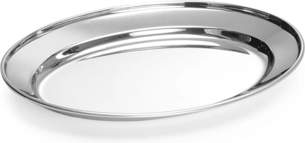 HENDI Ovale schotel – roestvast staal – vaatwasmachinebestendig – 190x140 mm
