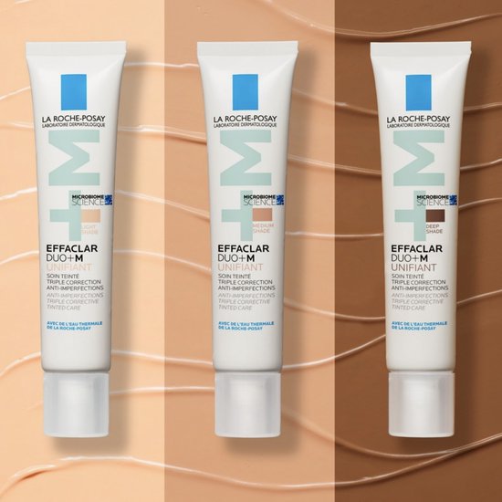 La Roche-Posay Effaclar DUO +M Unifiant Dark Day Cream - Crème Lissante - pour Peaux Grasses, Impures à Tendance Acné - Teinte Foncée - 40 ml