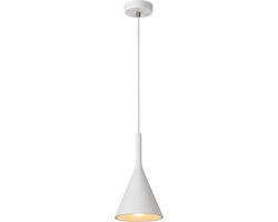 Lucide GIPSY - Hanglamp - Ø 16,5 cm - 1xE27 - Wit - Japandi