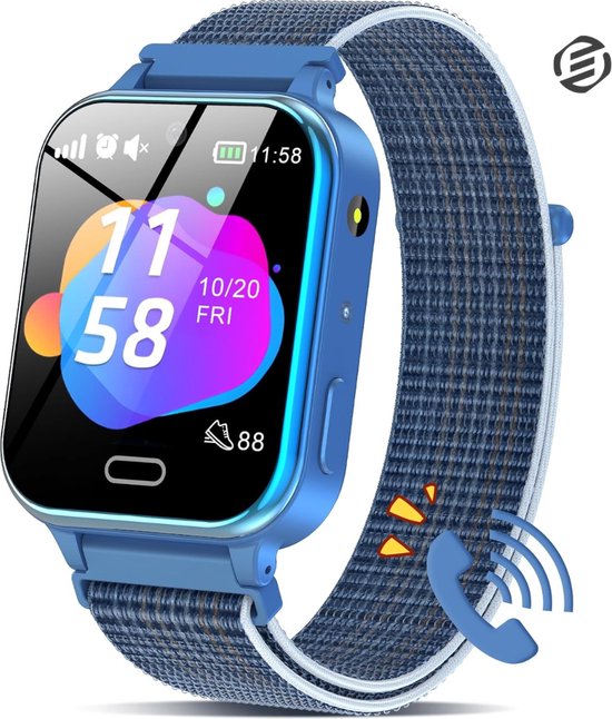 ELEJAFE Smartwatch voor kinderen, GPS, smartwatch voor kinderen met