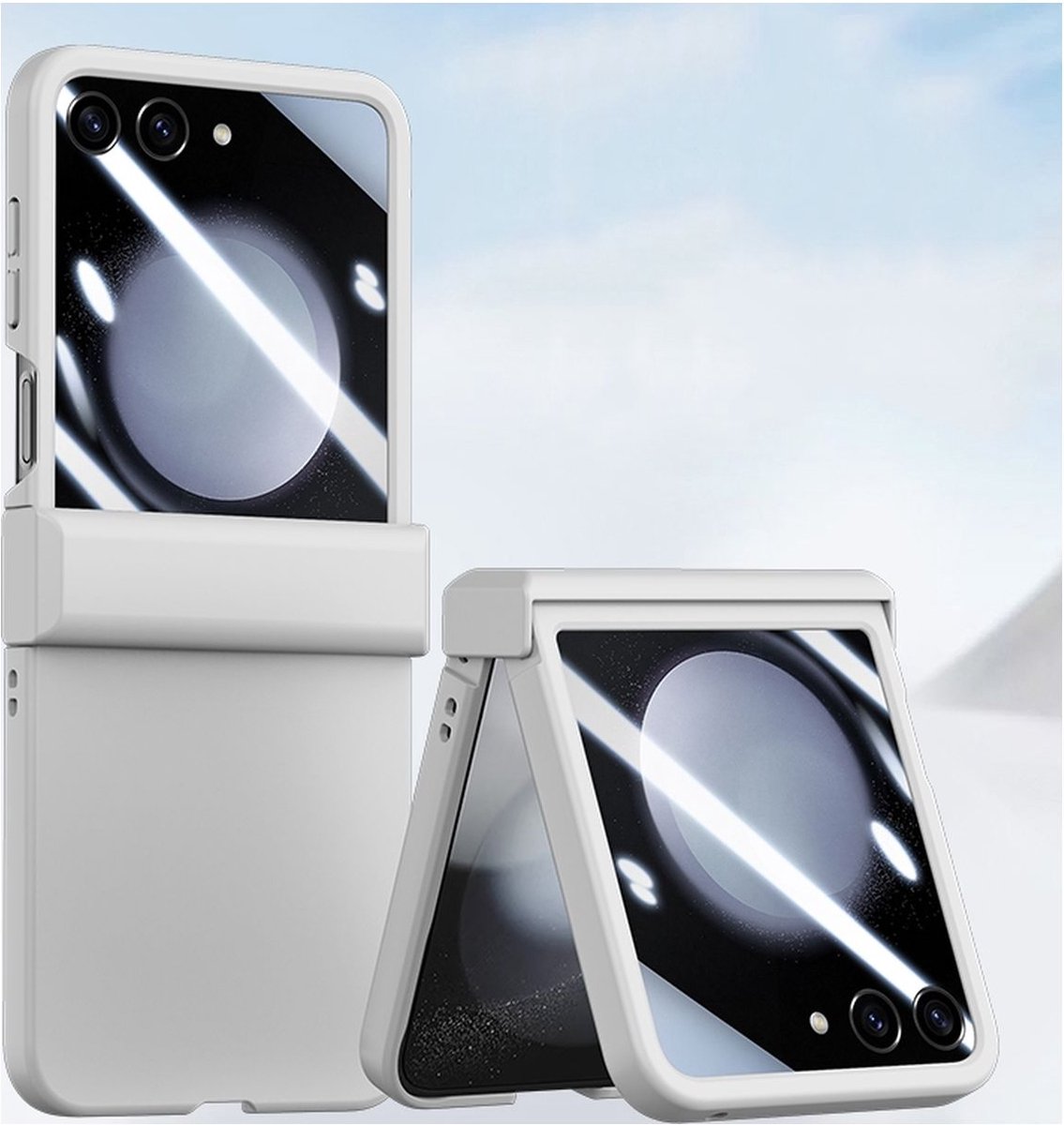 Mobigear Hoesje geschikt voor Samsung Galaxy Z Flip 6 Telefoonhoesje Hardcase | Mobigear Colors Backcover | Galaxy Z Flip 6 Case | Back Cover - Wit
