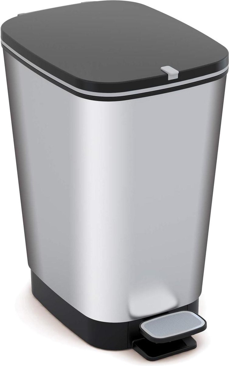 Goedkoopste Afvalbak Met Pedaal 45 Liter - Modern en Chic Design - Zilver
