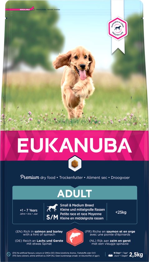 Eukanuba Adult Small & Medium Breed - Zalm - 2.5 kg