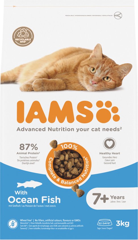 IAMS Senior Zeevis kattenvoer 3 kg - Merken