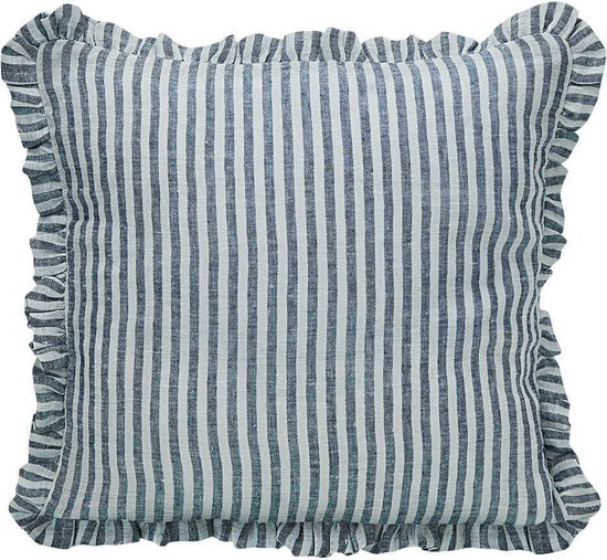 LOBERON Housse de coussin lot de 2 Brenda bleu/blanc