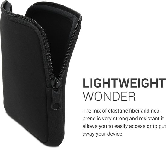 kwmobile E-Reader beschermhoes - beschermhoes 17,5 x 14,7 cm voor E-Reader in neopreen - zwart van kwmobile — afbeelding 3
