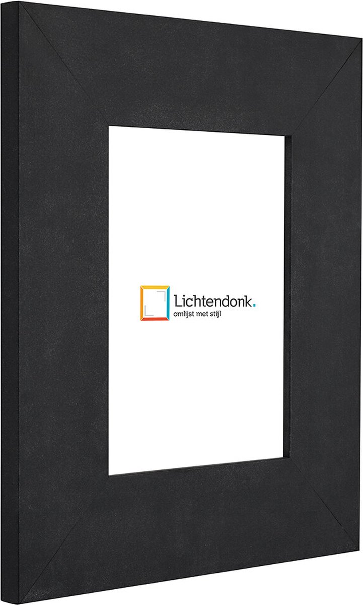Lichtendonk Fotolijst - Staalgrijs Industieel - 6 cm breed profiel - Fotomaat 70x90 - Ontspiegeld ACRYLITE - Art.nr. 10115541970903 Antraciet