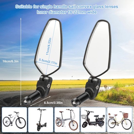 RBUDSPOLF Groothoekspiegel Convexe Spiegel Acryl Verkeer, Winkel-Diefstal Spiegel Supermarkt Monitoring Spiegel, Voor Weg En Winkel/Color/22Cm