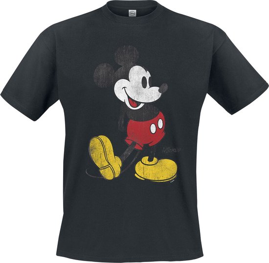 Mickey Mouse Vintage Micky Heren T-shirt - zwart - S