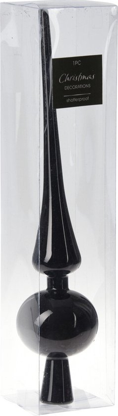 Kerst piek - wit - glitters - H23 cm - kunststof - kerstboompiek