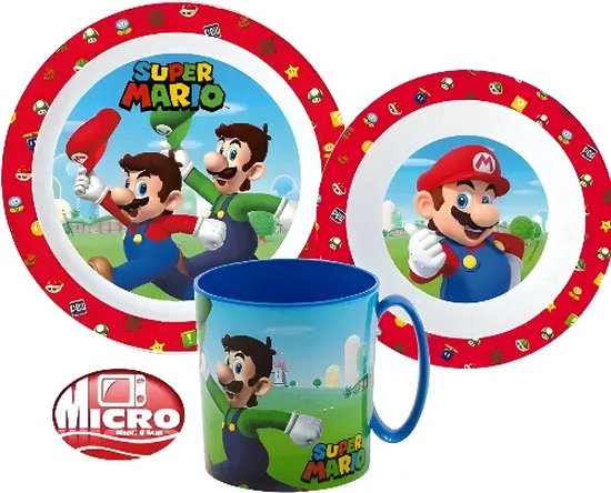 United Labels Snoopy Frühstücksset Kinder, Snoopy Did someone say food, Geschirr Set Porzellan, 3-teilig mit Teller, Schale und Tasse, spülmaschinenfest und mikrowellengeeignet