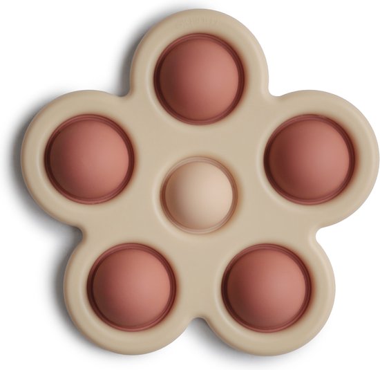 Mushie - Press Toy Flower- Rose/Blush