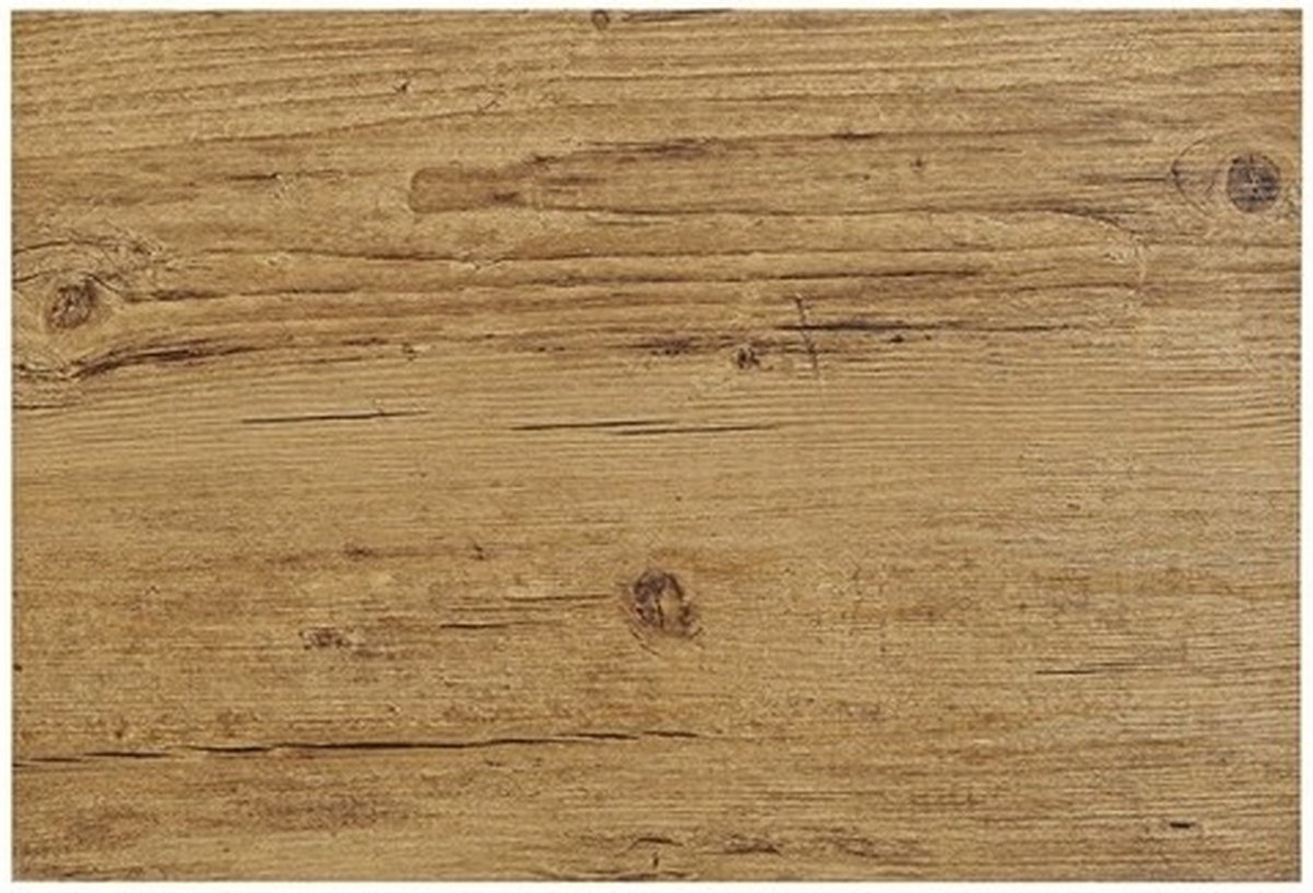 Tafel placemats met hout look print - 6x - lichtbruin - 45 x 30 cm - pvc
