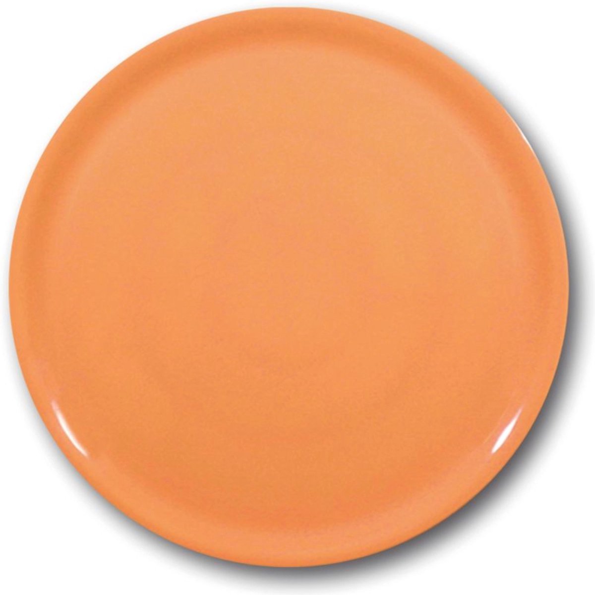 HENDI Pizzabord – Geglazuurd Porselein – Ø330 mm – Oranje – Magnetron- en Vaatwasmachinebestendig