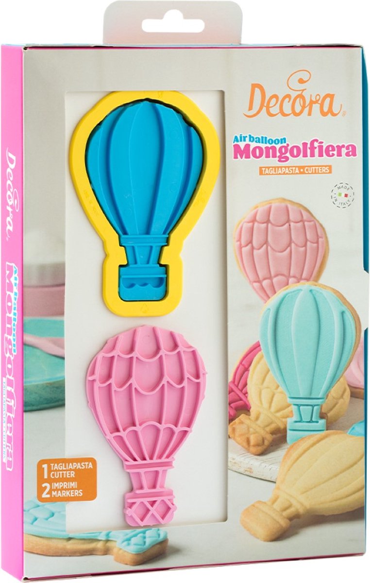 Decora Koekjesuitsteker Plastic - Luchtballon pk/3 met stempel