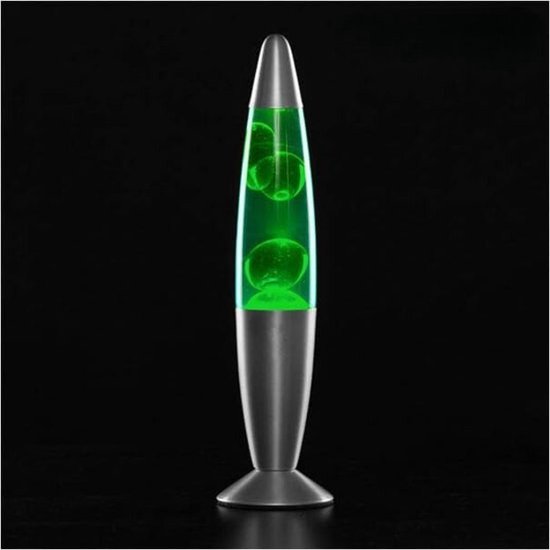 LED Lavalamp Zilver – 40 cm met witte lava en kleurveranderende LED (Total Juggling