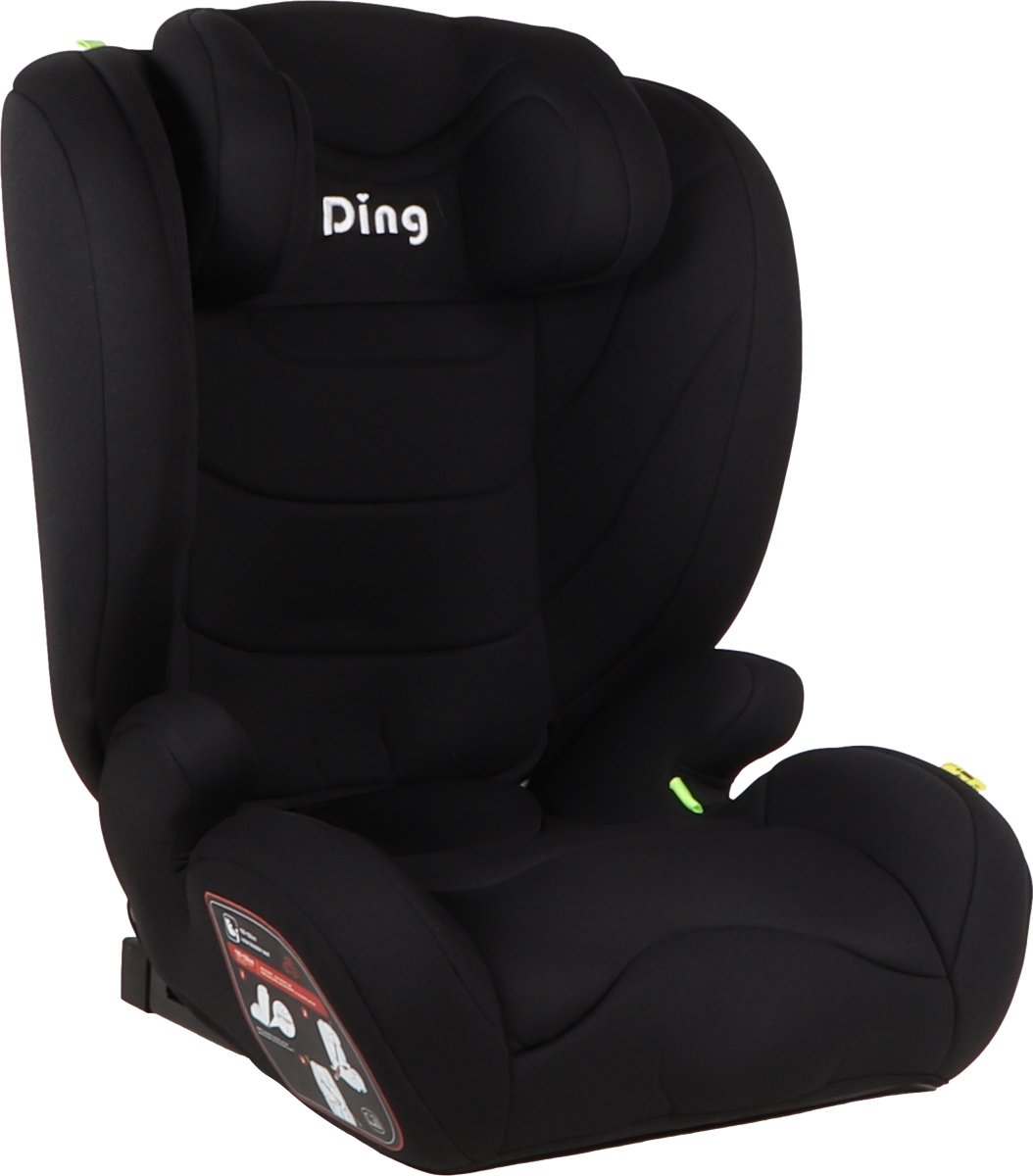 Ding Owen Autostoel - Zwart - Isofix en Autogordel Autostoel - i-Size - Vanaf 100 tot 150cm - 3 tot 12 jaar