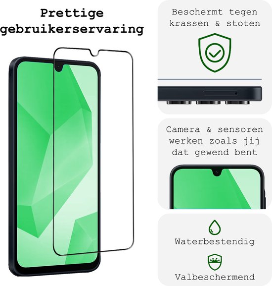 Screenprotector die beschermt tegen krassen en stoten, waterbestendig en valbeschermend.