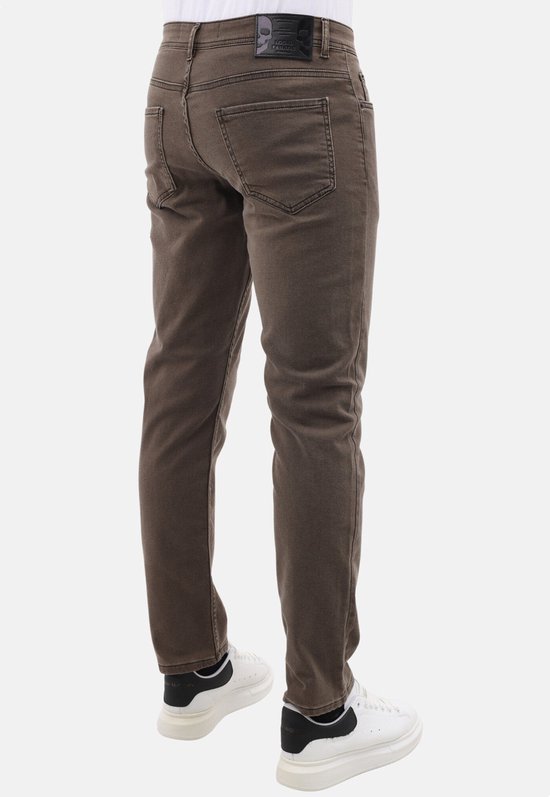 Neat Regular Jeans Homme - Jeans Stretch Homme - MM-R-02 - Marron