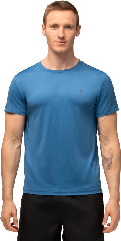 T-Shirt de Sport DANISH ENDURANCE pour homme - Séchage Quick- Col rond - Matériaux recyclés - Blauw - XL