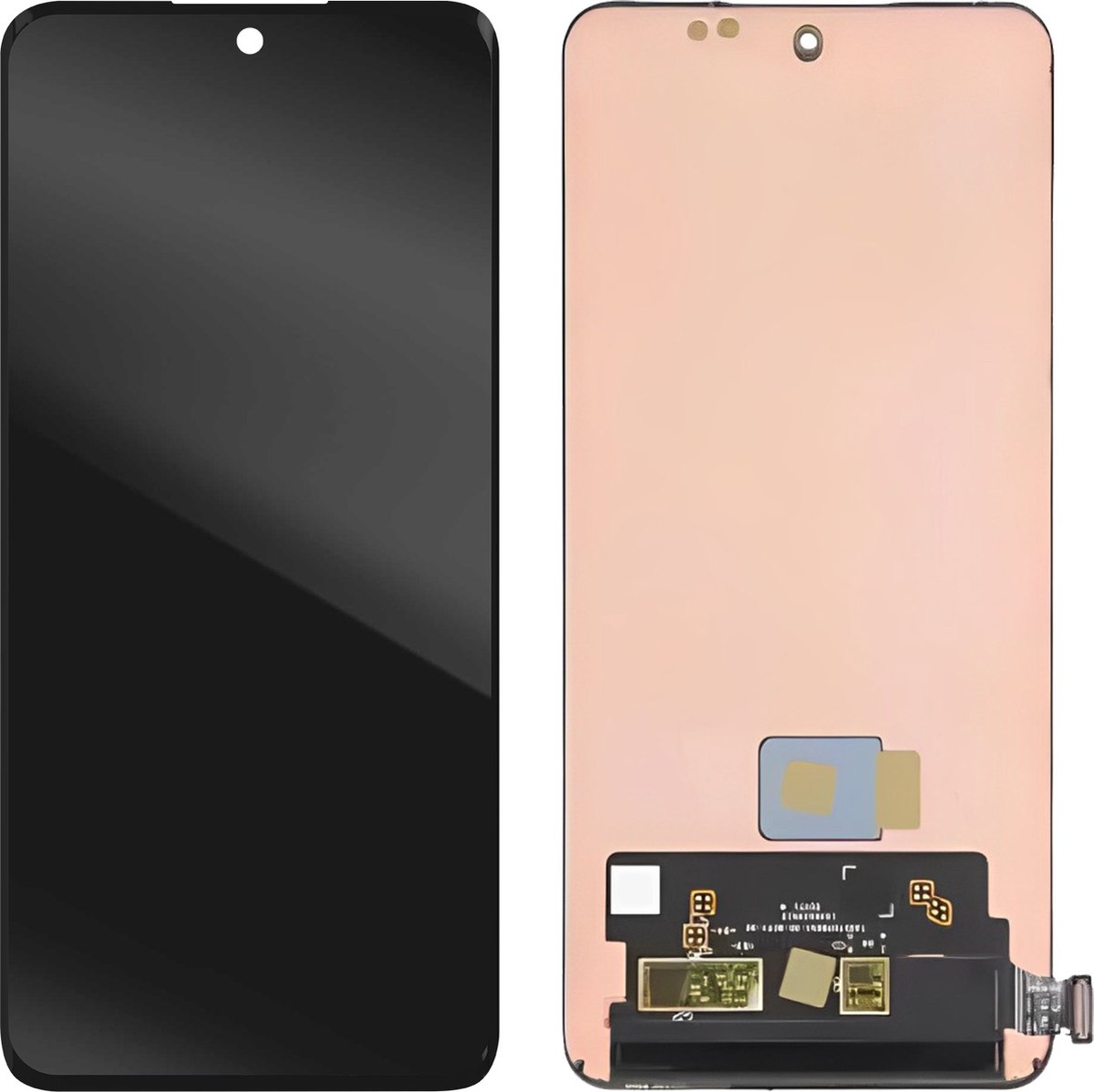 Realme, AMOLED-scherm voor Realme 12 Pro 5G en 12 Pro Plus + aanraakglas, Zwart