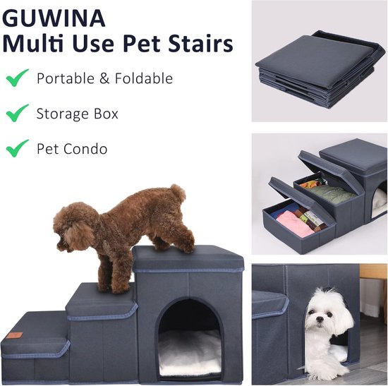Hondentrap, ladder voor huisdieren, helling voor honden en katten, met
