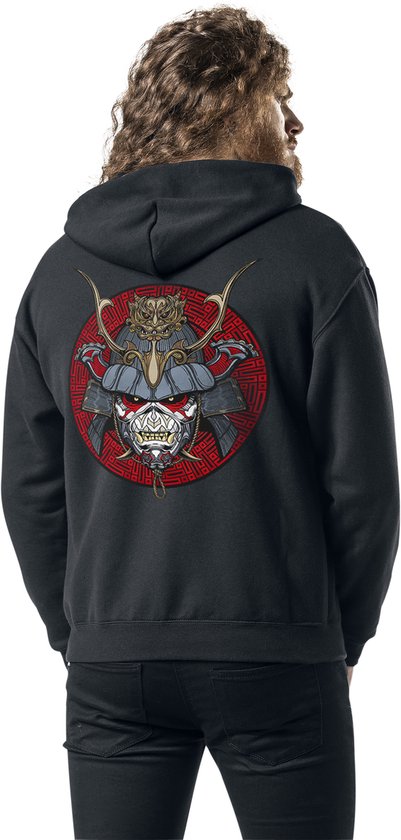 Iron Maiden Samurai Eddie Black Graphic Uomo T-Shirt Grigio XXL 100% Cotone Regular