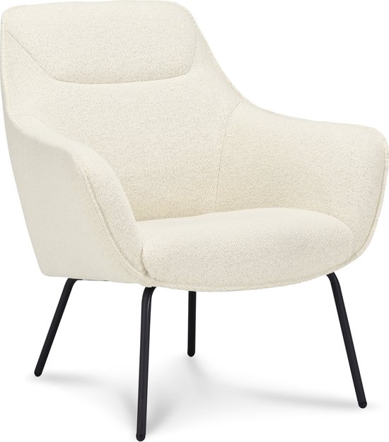 Icon Living - Fauteuil Seth - Stof Mose Natural - Poot Zwart