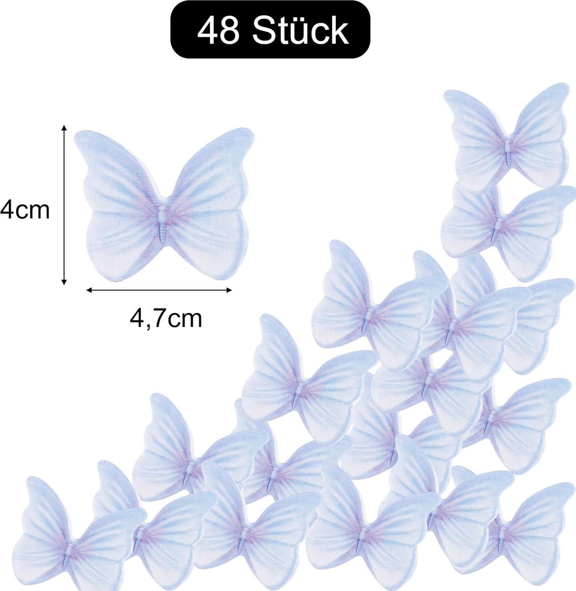 Décorations Comestibles Pour Cupcakes Insectes - Lot De 24, Papier Gaufrette, Environ 4.5cm - Sans Gluten, Végétalien - Pour Gâteaux, Anniversaires Thème Nature