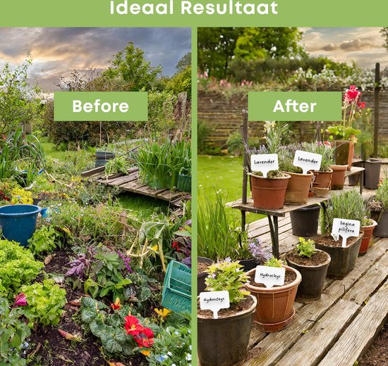 HOMETOOLS. EU® 100 Labeltapes voor planten, 21 x 2 cm, bestand tegen verwering, wit