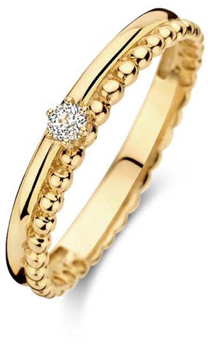 Jackie Villa Carmina White Topaz Ring 14 Karaat Goud 56