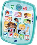 De doos van de VTech Verzorg & Leer Doktersset, met afbeeldingen van kinderen en speelgoed.