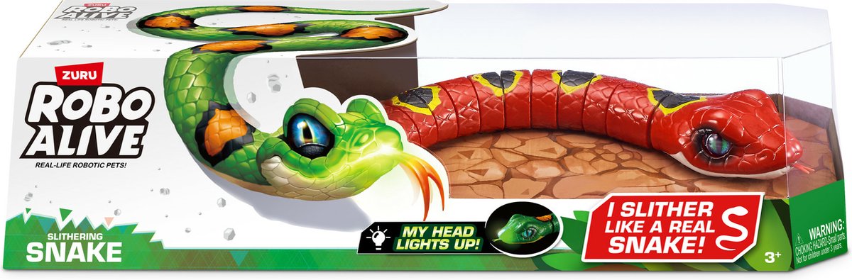 Zuru Robo alive slang groen - Interactief - Beweegt - Met licht