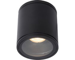 Lucide AVEN - Plafondspot (Plafondlamp) Badkamer - Ø 9 cm - 1xGU10 (MR16) - IP65 - Zwart