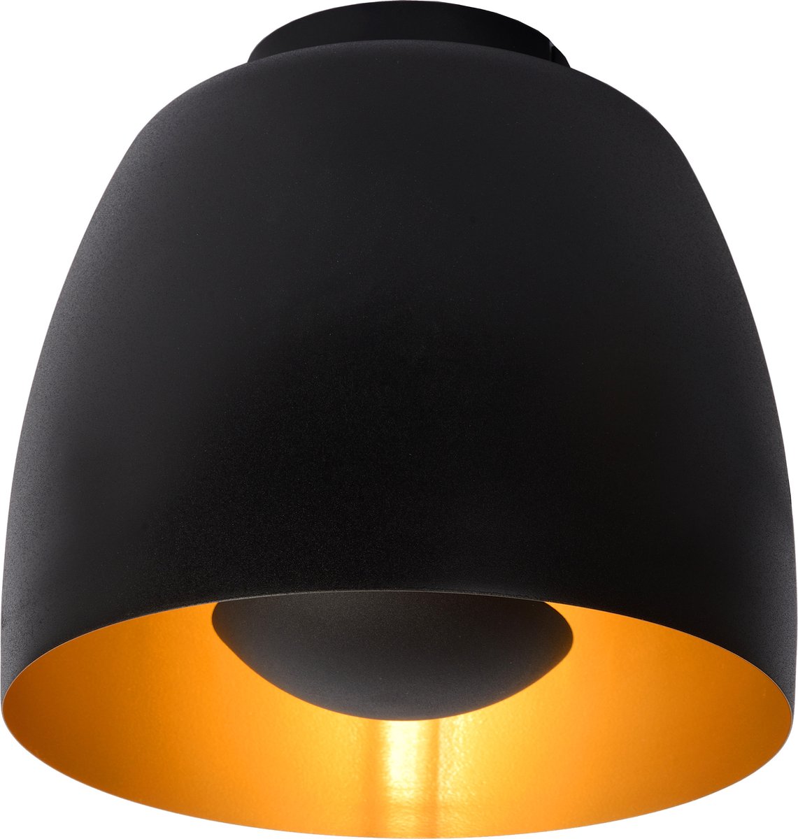 Lucide NOLAN Plafonnière - Ø 24 cm - 1xE27 - Zwart